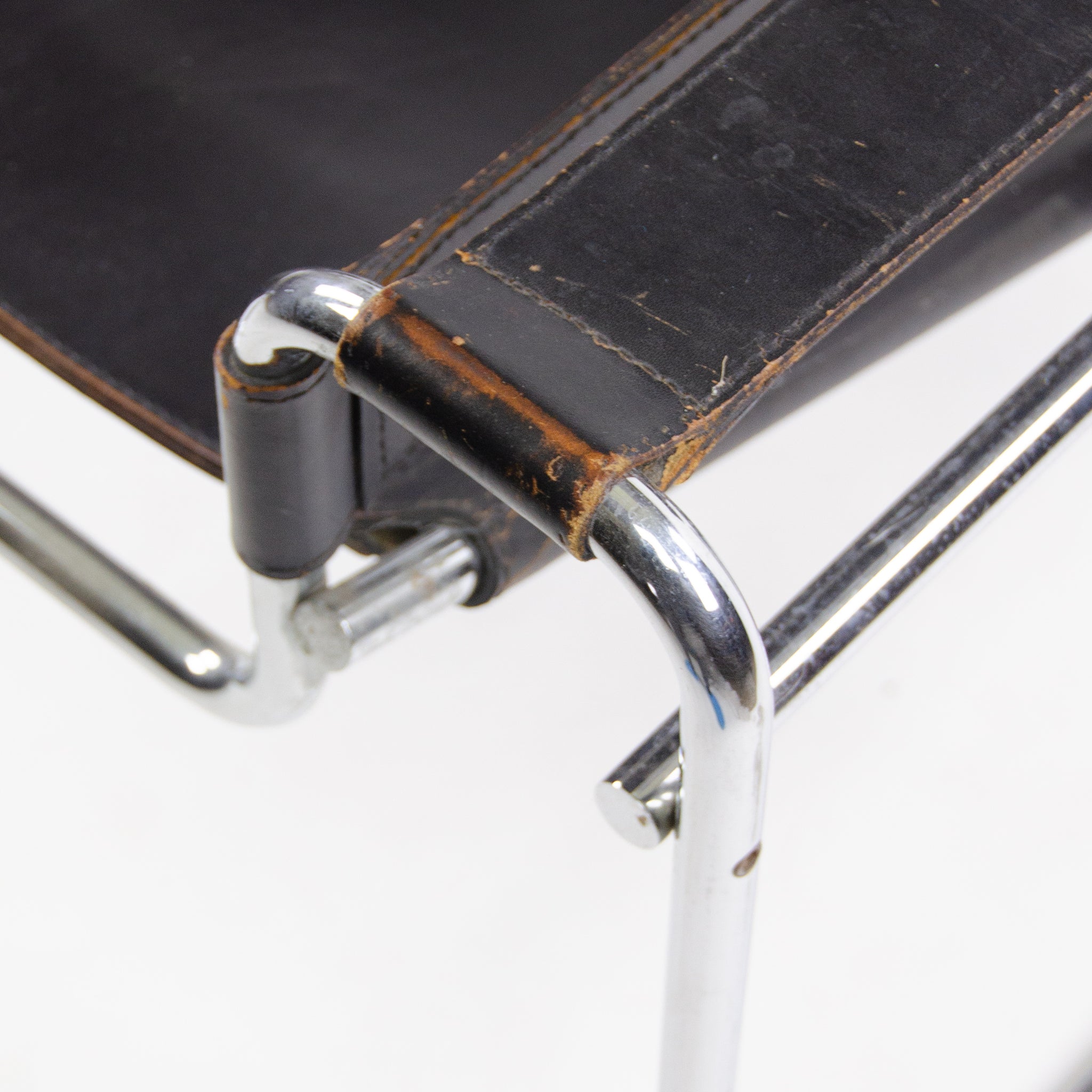 SOLD Early Gavina Knoll Stendig Marcel Breuer Wassily Chair B3 Black Leather