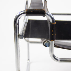 SOLD Early Gavina Knoll Stendig Marcel Breuer Wassily Chair B3 Black Leather