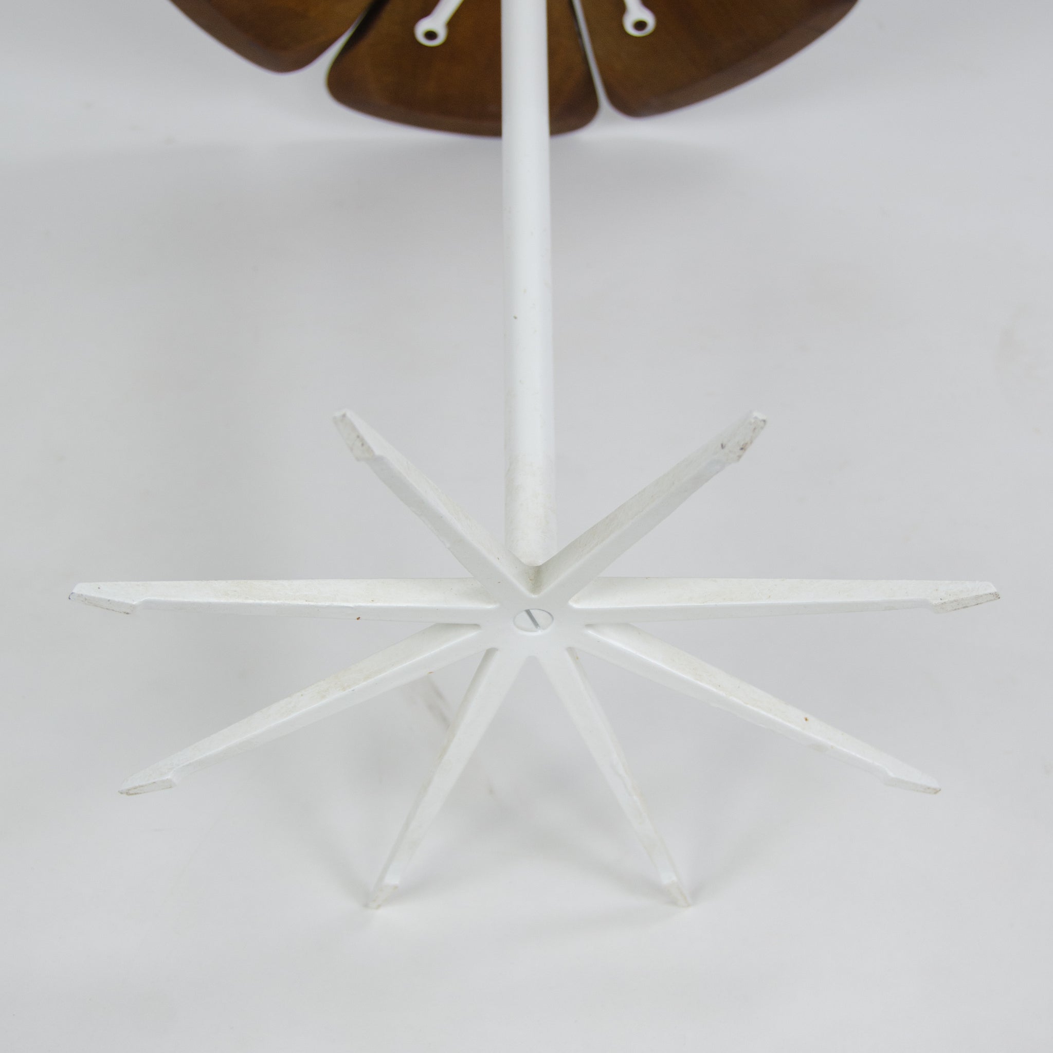 SOLD 1960's Knoll Richard Schultz Petal Table Rare Enameled White & Redwood