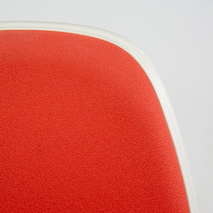 SOLD New 2017 Herman Miller Eames Plastic Upholstered Side Shell Red/Orange DSR 4x