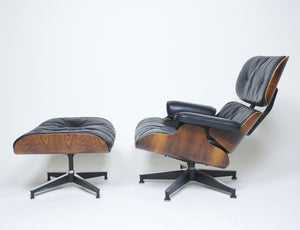 SOLD Early 1960's Herman Miller Eames Lounge Chair & Ottoman Rosewood 670 671