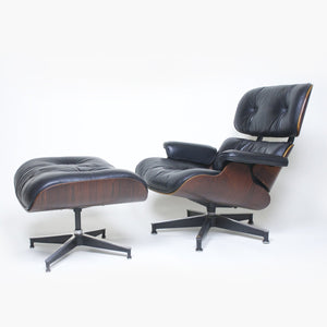 SOLD 1960's Herman Miller Eames Lounge Chair & Ottoman Rosewood 670 671