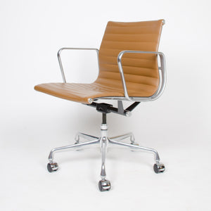 SOLD Eames Herman Miller 2000's Caramel Low Aluminum Group Desk Chairs