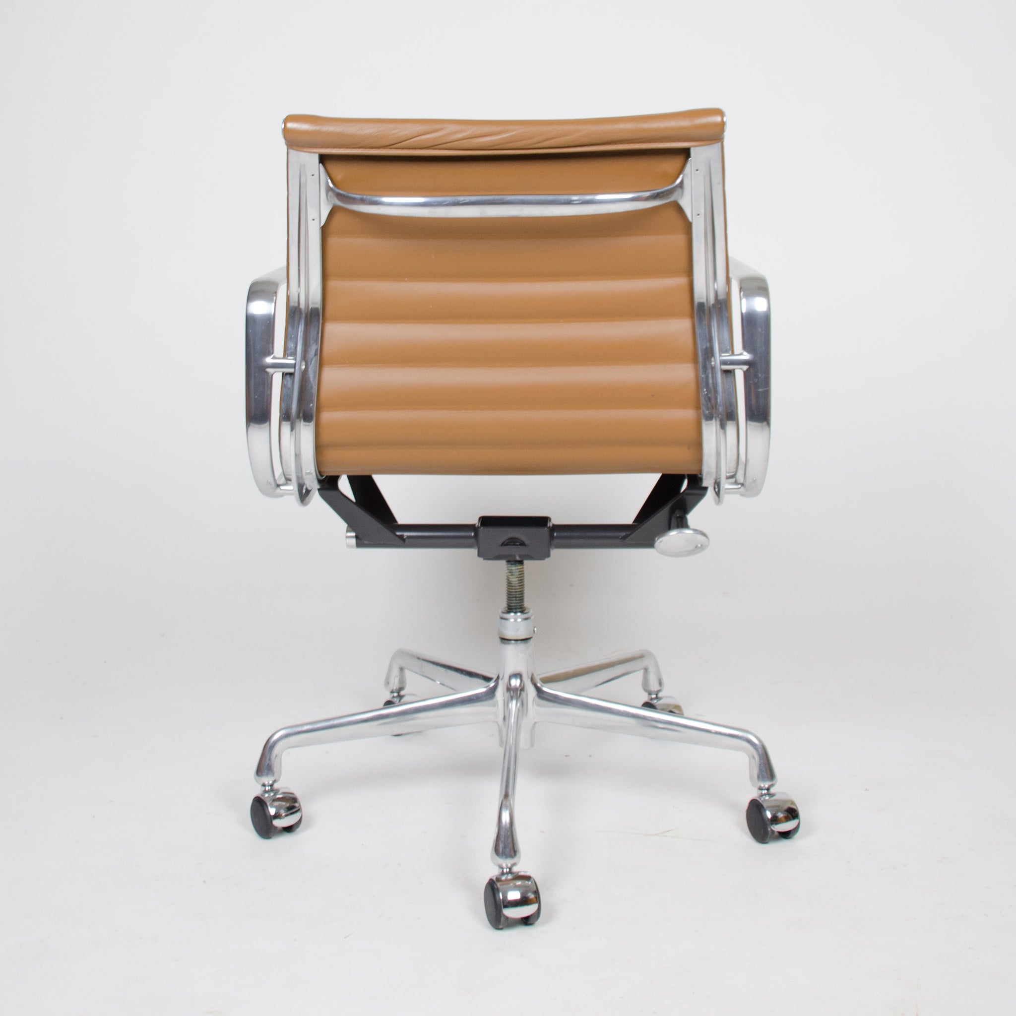 SOLD Eames Herman Miller 2000's Caramel Low Aluminum Group Desk Chairs