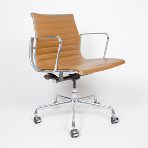 SOLD Eames Herman Miller 2000's Caramel Low Aluminum Group Desk Chairs