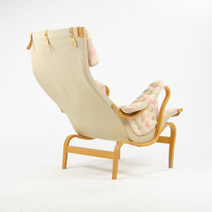 SOLD Bruno Mathsson Vintage Original Pernilla Fabric Lounge Chair by Dux in Sweden