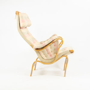 SOLD Bruno Mathsson Vintage Original Pernilla Fabric Lounge Chair by Dux in Sweden
