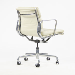 SOLD Herman Miller Eames Soft Pad Aluminum Group Chair Ivory Leather 2000's