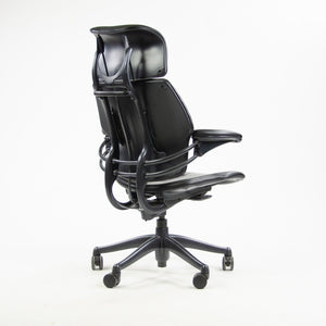 SOLD Humanscale Freedom Task Chair w/ Headrest Desk Chair Black Leather