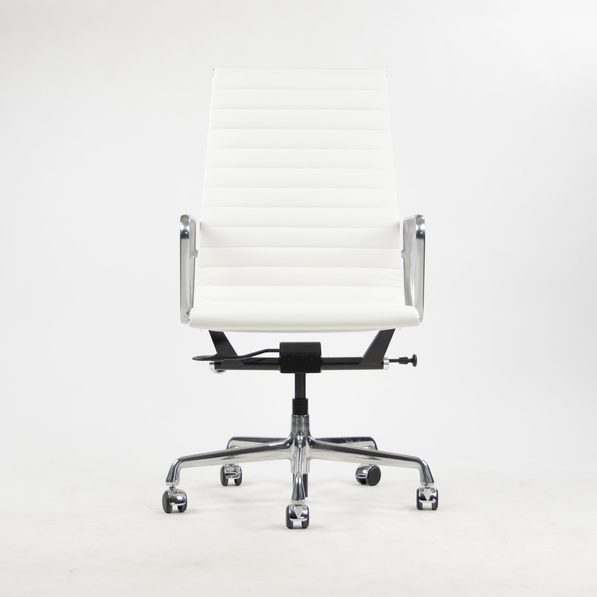 SOLD Eames Herman Miller Brand New Leather High Pneumatic Aluminum Group Desk Chairs 6x