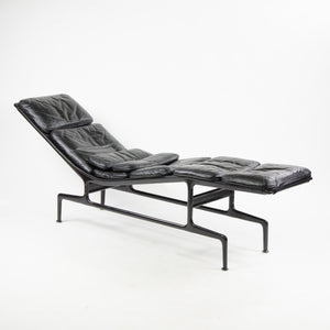 SOLD 1970's Eames Herman Miller Billy Wilder Black and Eggplant Chaise Lounge Chair