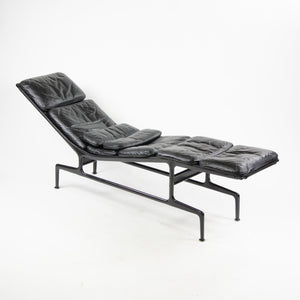 SOLD 1970's Eames Herman Miller Billy Wilder Black and Eggplant Chaise Lounge Chair