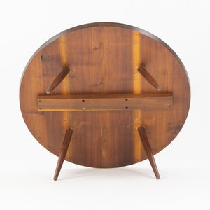 SOLD 1959 George Nakashima 36 inch Round Black Walnut Coffee Table with Provenance