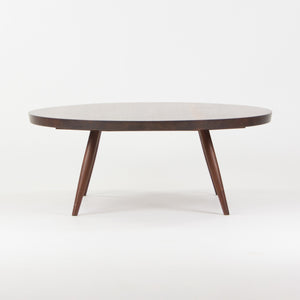 SOLD 1959 George Nakashima 36 inch Round Black Walnut Coffee Table with Provenance