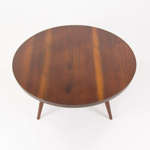 SOLD 1959 George Nakashima 36 inch Round Black Walnut Coffee Table with Provenance