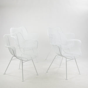 SOLD Russell Woodard 1960's Vintage Sculptura Outdoor Dining Chairs New Powder Coated Finish