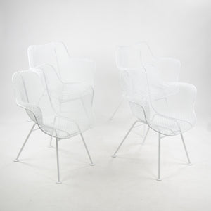 SOLD Russell Woodard 1960's Vintage Sculptura Outdoor Dining Chairs New Powder Coated Finish