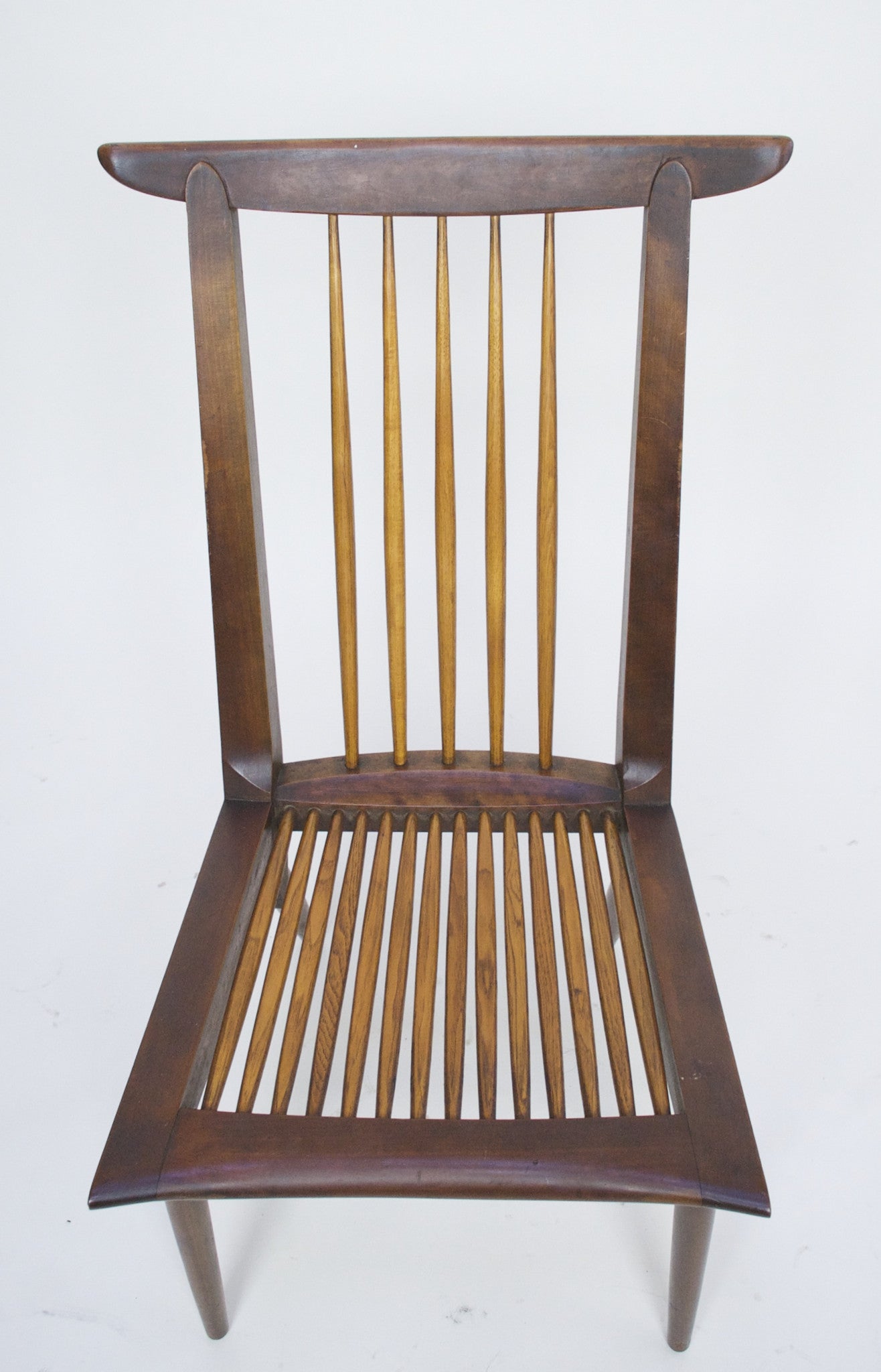 SOLD George Nakashima Sundra for Widdicomb Set of 4 Chairs Rare Walnut, Authentic