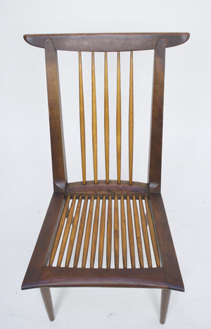 SOLD George Nakashima Sundra for Widdicomb Set of 4 Chairs Rare Walnut, Authentic