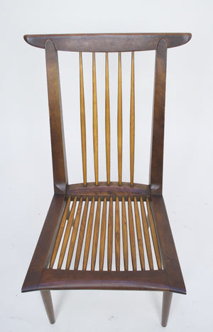 SOLD George Nakashima Sundra for Widdicomb Set of 4 Chairs Rare Walnut, Authentic