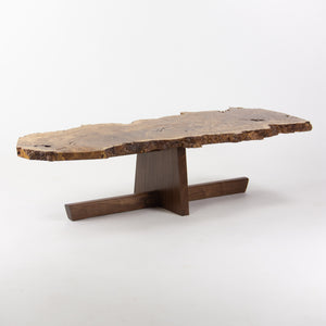 SOLD Mira Nakashima George Nakashima Woodworkers English Oak Burl Minguren I Coffee Table