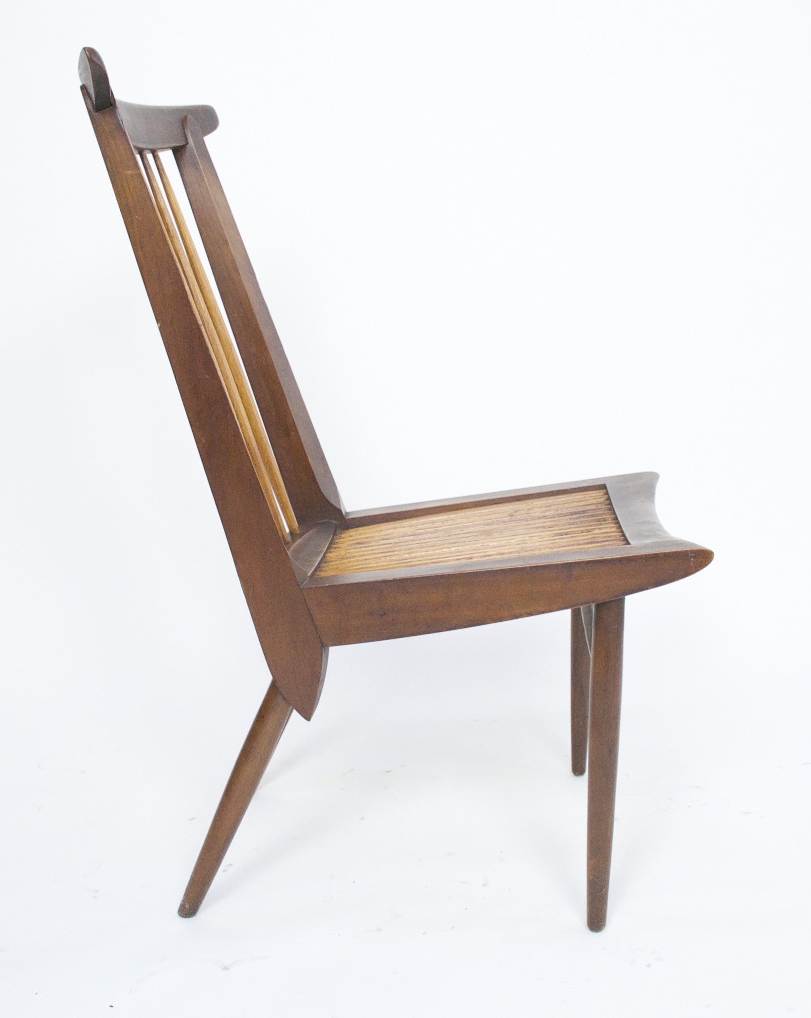 SOLD George Nakashima Sundra for Widdicomb Set of 4 Chairs Rare Walnut, Authentic