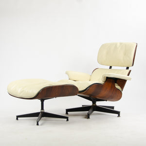 SOLD 1956 Herman Miller Eames Lounge Chair & Ottoman 670 671 Boot Glides Ivory