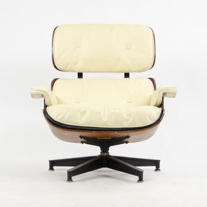 SOLD 1956 Herman Miller Eames Lounge Chair & Ottoman 670 671 Boot Glides Ivory