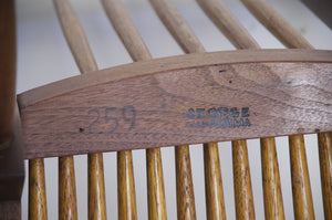 SOLD George Nakashima Sundra for Widdicomb Set of 4 Chairs Rare Walnut, Authentic