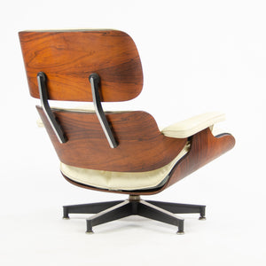 SOLD 1956 Herman Miller Eames Lounge Chair & Ottoman 670 671 Boot Glides Ivory