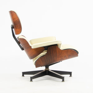 SOLD 1956 Herman Miller Eames Lounge Chair & Ottoman 670 671 Boot Glides Ivory