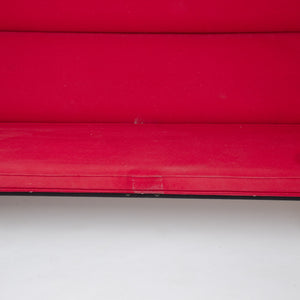 SOLD Early 2000's Eames Herman Miller Sofa Compact with Red Original Crepe Upholstery