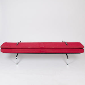 SOLD Early 2000's Eames Herman Miller Sofa Compact with Red Original Crepe Upholstery