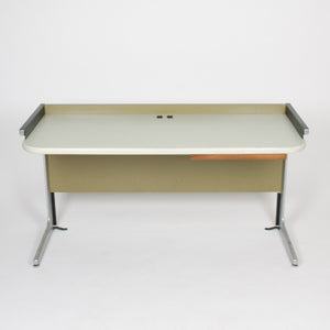 SOLD George Nelson For Herman Miller Action Office Desk With Wood Faced Drawer