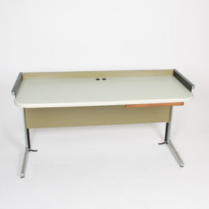 SOLD George Nelson For Herman Miller Action Office Desk With Wood Faced Drawer