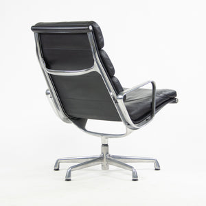 SOLD Herman Miller Eames Soft Pad Aluminum Group Lounge Chair Black Leather 2x Avail