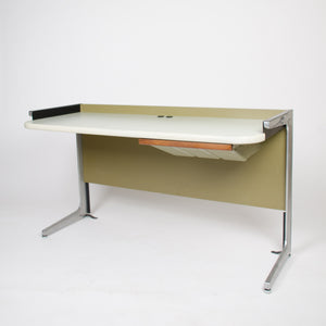 SOLD George Nelson For Herman Miller Action Office Desk With Wood Faced Drawer