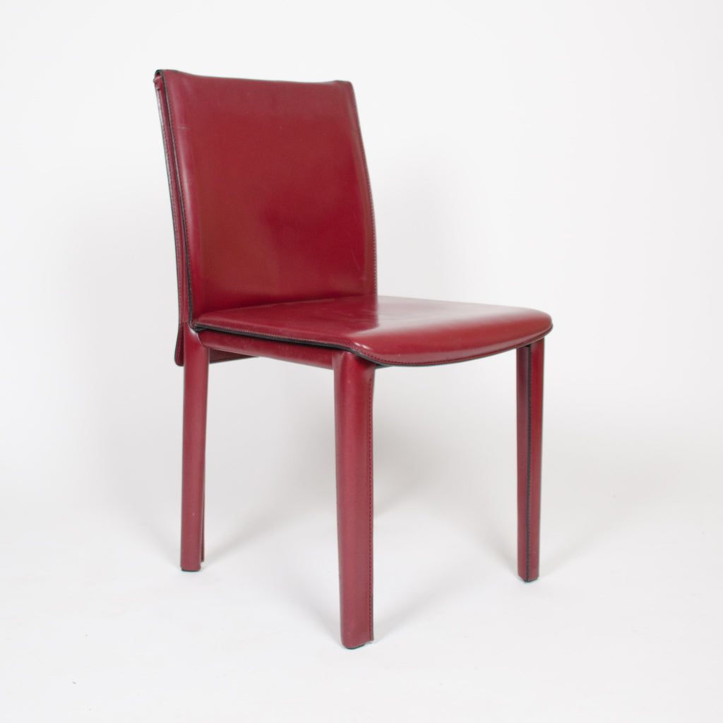 SOLD Italian Leather Dining Chairs Atelier International Cassina Mario Bellini (6x)