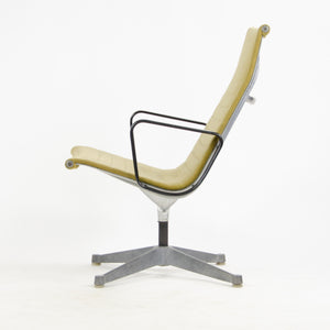 SOLD 1960's Ochre Eames Herman Miller Aluminum Group Lounge Chair, Girard Fabric