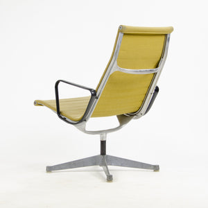 SOLD 1960's Ochre Eames Herman Miller Aluminum Group Lounge Chair, Girard Fabric