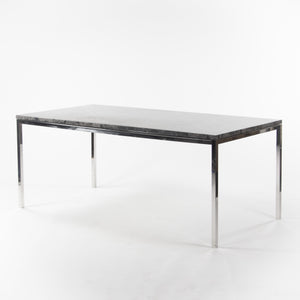 SOLD Gray Marble 2011 Cumberland Meeting Dining Table Desk w/ Stainless Base Knoll