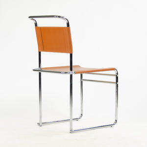 B5 for Marcel Breuer Set of 4 Chrome Leather Bauhaus Dining Chairs for Tecta