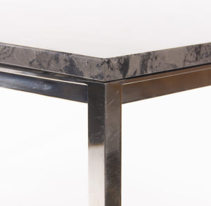 SOLD Gray Marble 2011 Cumberland Meeting Dining Table Desk w/ Stainless Base Knoll
