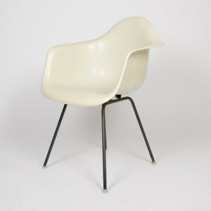 SOLD Herman Miller Eames 1950's Ivory / White Fiberglass Shell Chairs Arm Shells 2x