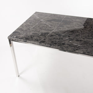 SOLD Gray Marble 2011 Cumberland Meeting Dining Table Desk w/ Stainless Base Knoll