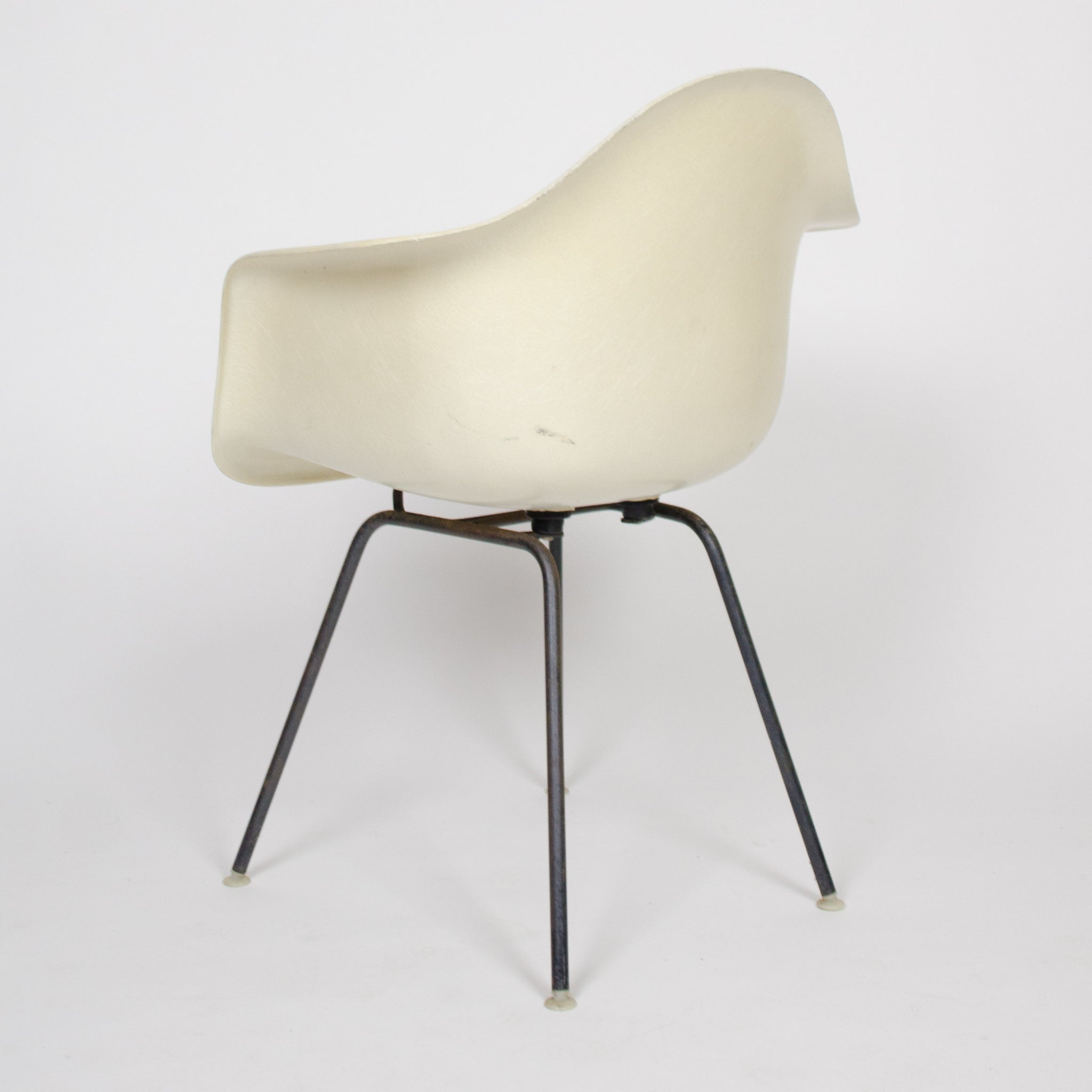 SOLD Herman Miller Eames 1950's Ivory / White Fiberglass Shell Chairs Arm Shells 2x