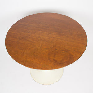 SOLD 1960's Eero Saarinen For Knoll 36 Inch Walnut Tulip Cafe / Dining Table Marked