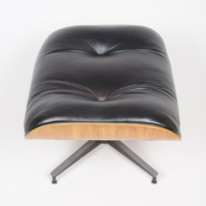 SOLD 1970's Herman Miller Eames Lounge Chair & Ottoman Rosewood 670 671 Black Leather