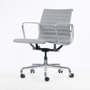 SOLD 2010s Herman Miller Eames Low Back Aluminum Group Executive Chair in Gray Leather