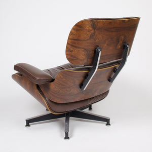 SOLD 1973 Herman Miller Eames Lounge Chair & Ottoman Rosewood 670 671 Brown Leather